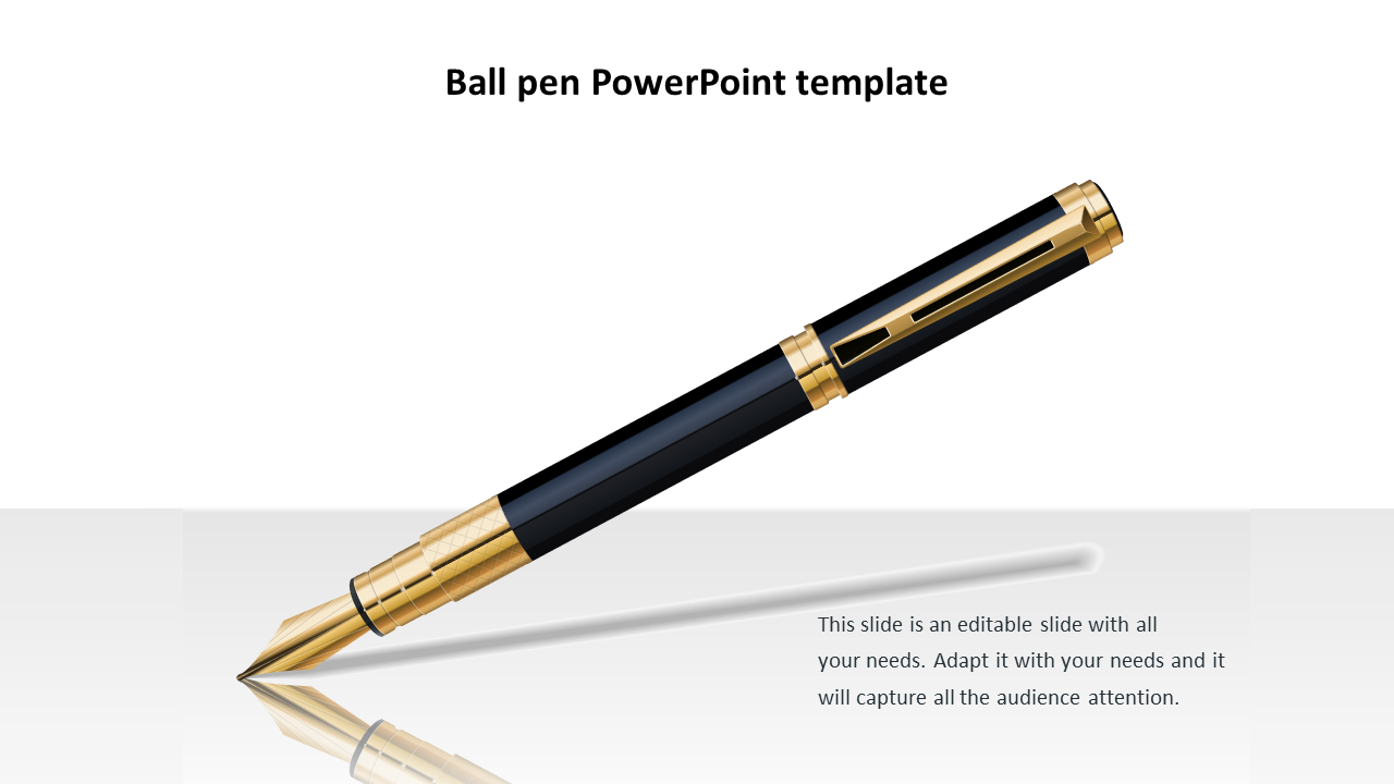 ball pen PowerPoint template